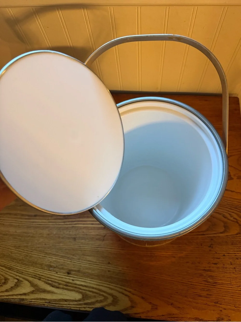 Vintage Georges Briard Mid-Century Modern Gold Metallic Ice Bucket with Handle